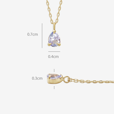 【WEB限定】12月誕生石 K10 イエローゴールド タンザナイト しずく ネックレス