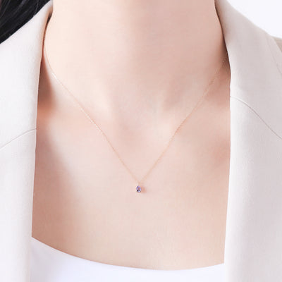 【WEB限定】12月誕生石 K10 イエローゴールド タンザナイト しずく ネックレス