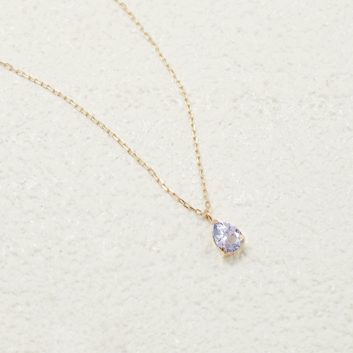 【WEB限定】12月誕生石 K10 イエローゴールド タンザナイト しずく ネックレス