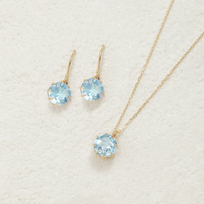 11月誕生石 K10 イエローゴールド ブルートパーズ ネックレス