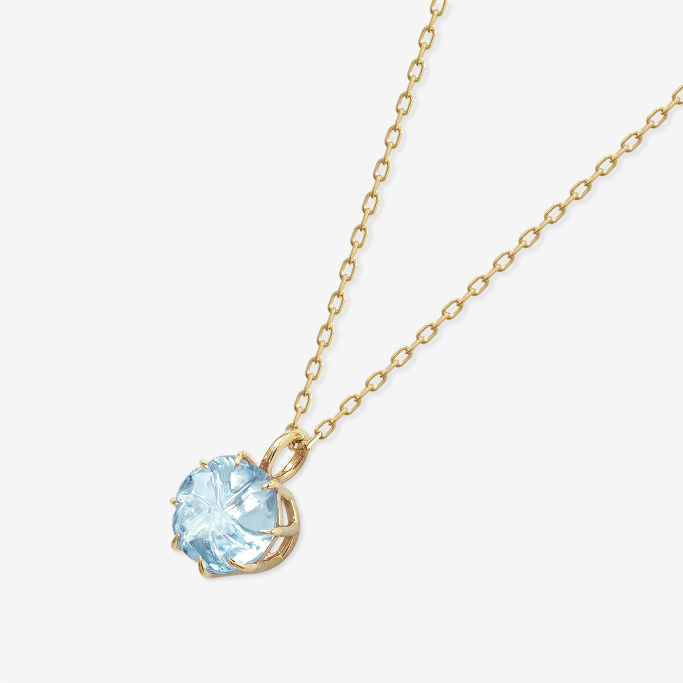 11月誕生石 K10 イエローゴールド ブルートパーズ ネックレス