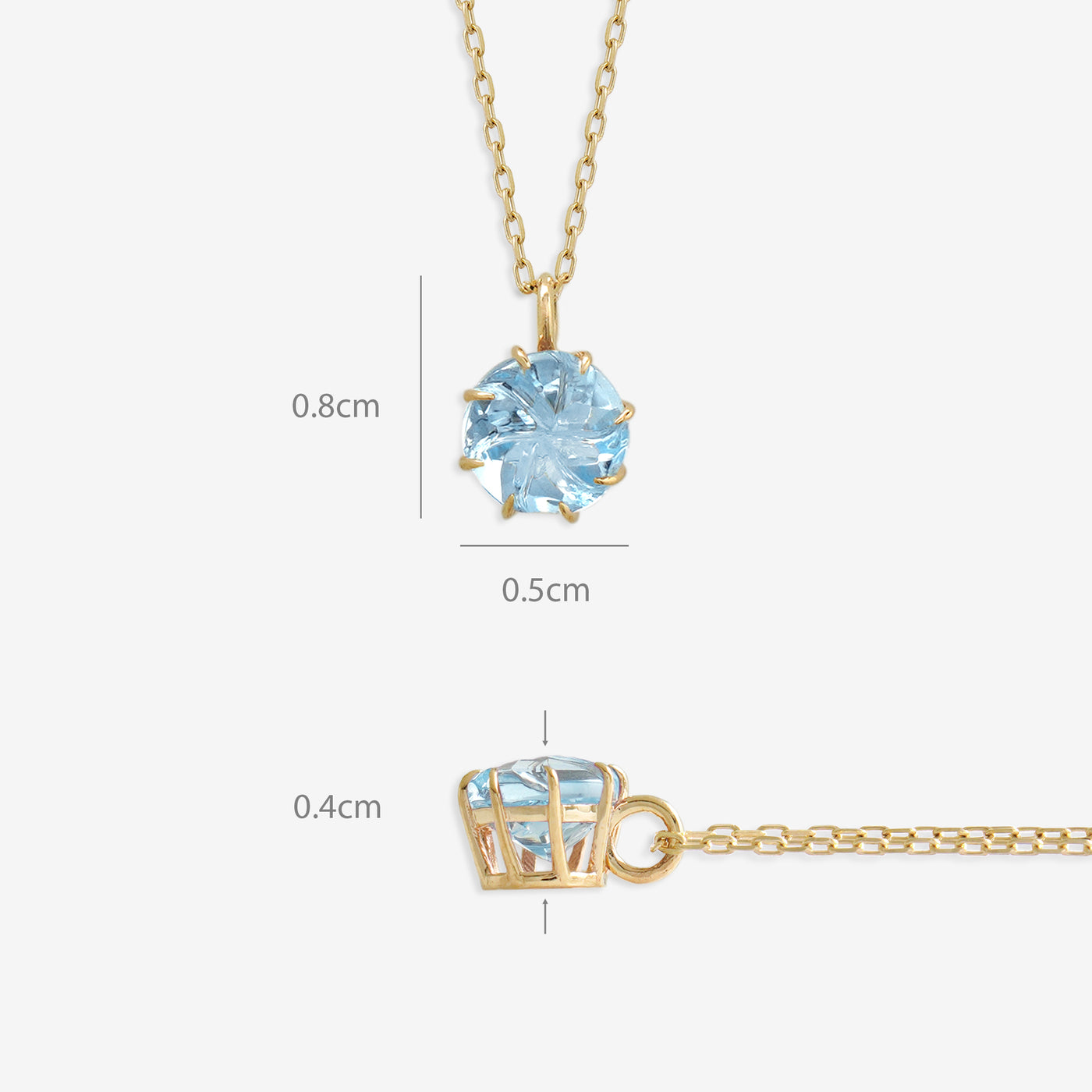 11月誕生石 K10 イエローゴールド ブルートパーズ ネックレス