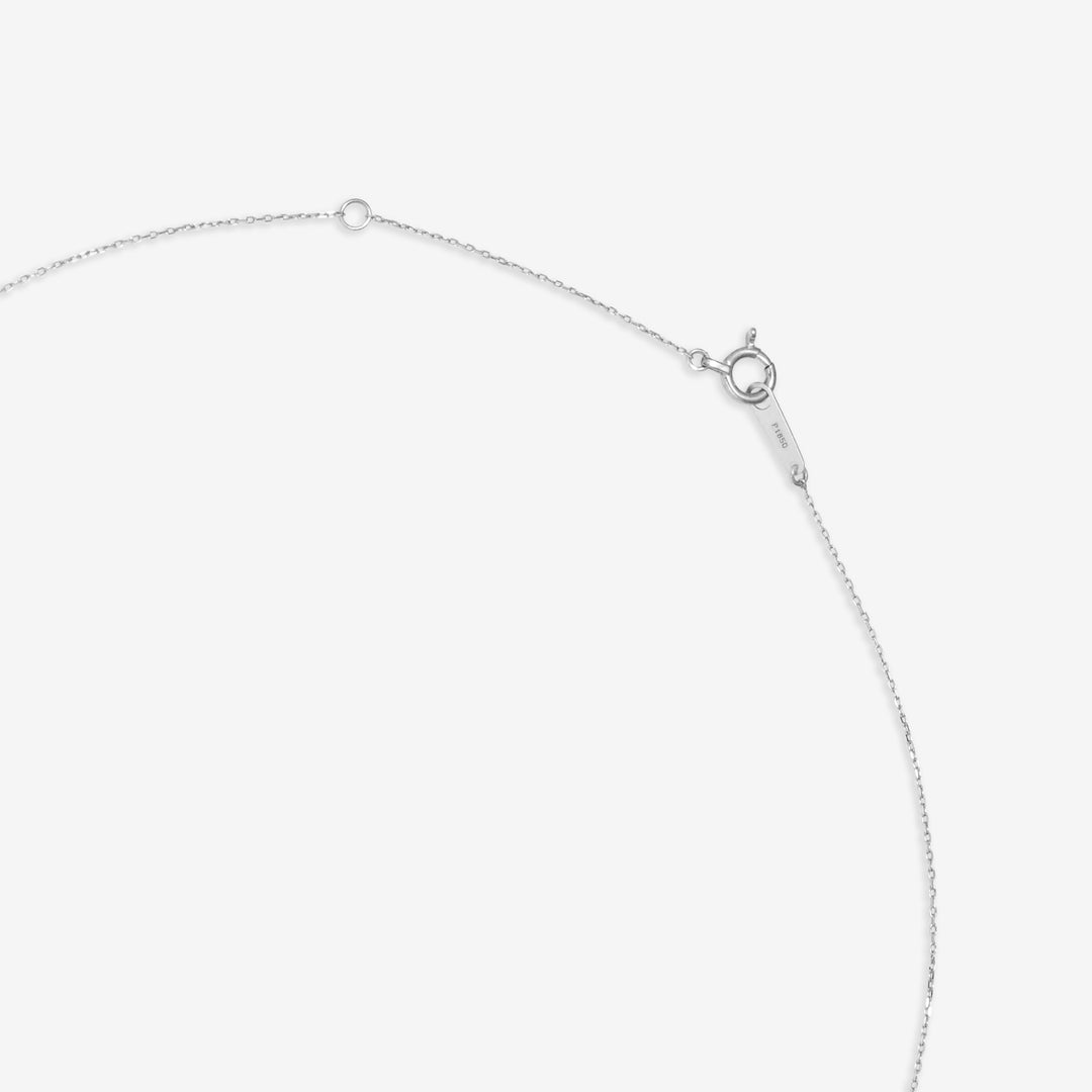 10月誕生石 プラチナ オパール ハート ネックレス （9581001769262