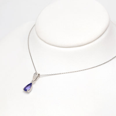 【WEB限定】12月誕生石 プラチナ タンザナイト しずく ネックレス
