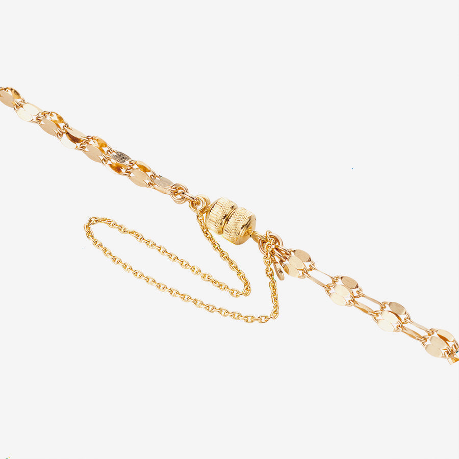 エステール K18 ESTELLE スクリュー ボールチェーン ブレスレット K18 ホワイトゴールド ブレスレット（0502-0294-0019）｜ESTELLE