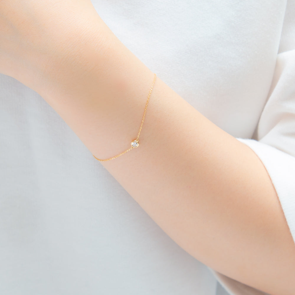 K18イエローゴールドダイヤモンドブレスレット ジュエリーツツミ K18イエローゴールドダイヤモンドブレスレット