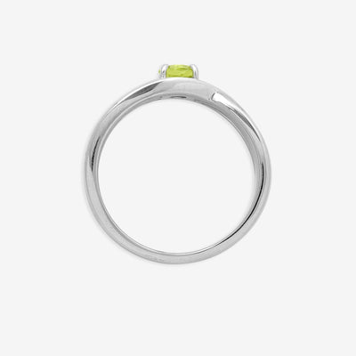 8月誕生石 シルバー ペリドット リング