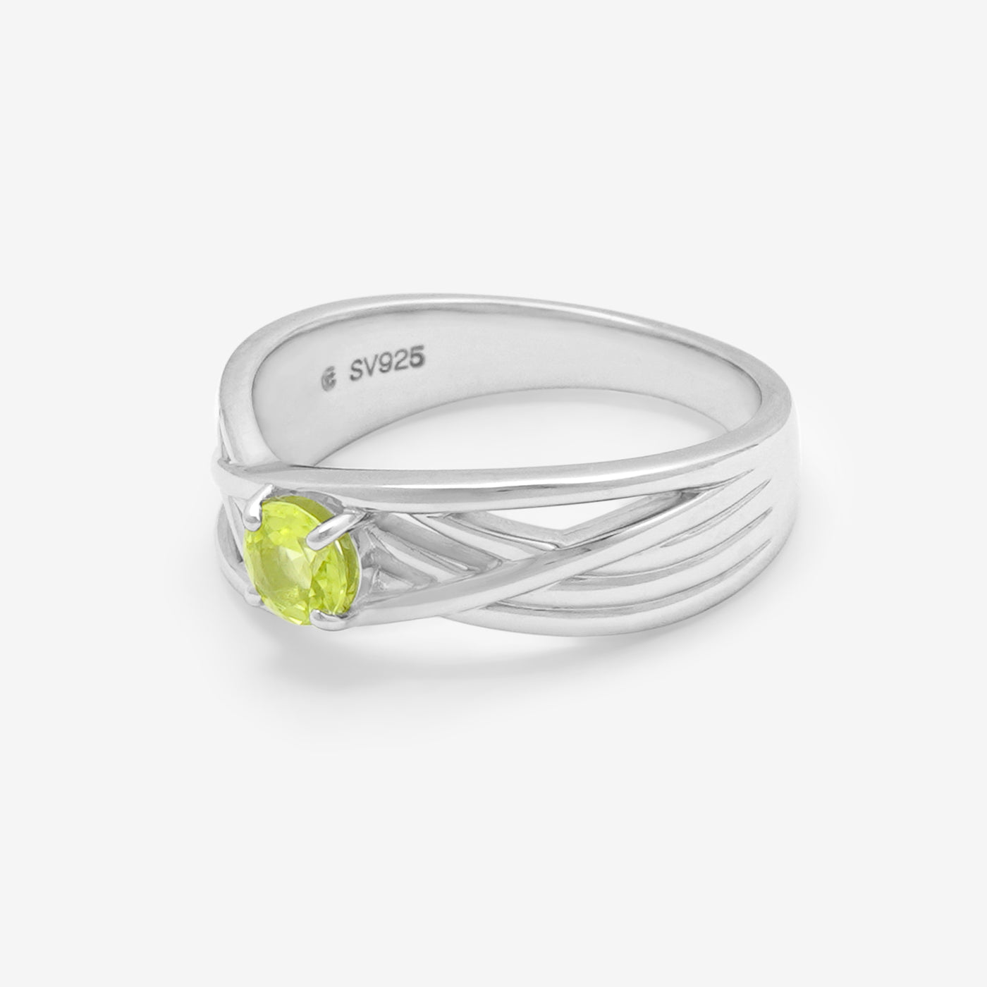 8月誕生石 シルバー ペリドット リング