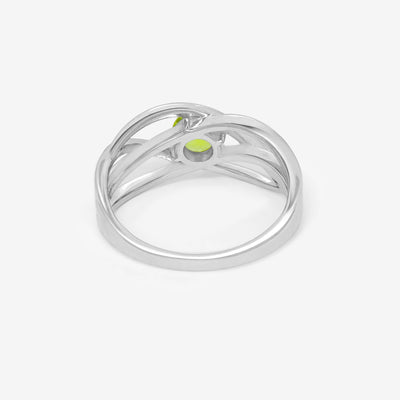 8月誕生石 シルバー ペリドット リング
