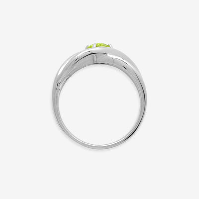 8月誕生石 シルバー ペリドット リング