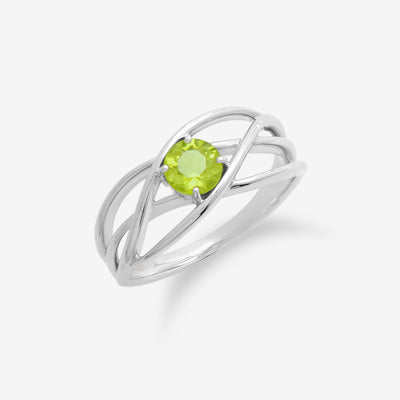 8月誕生石 シルバー ペリドット リング