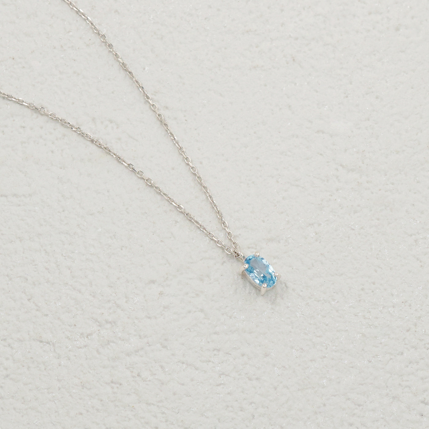 11月誕生石 シルバー ブルートパーズ ネックレス