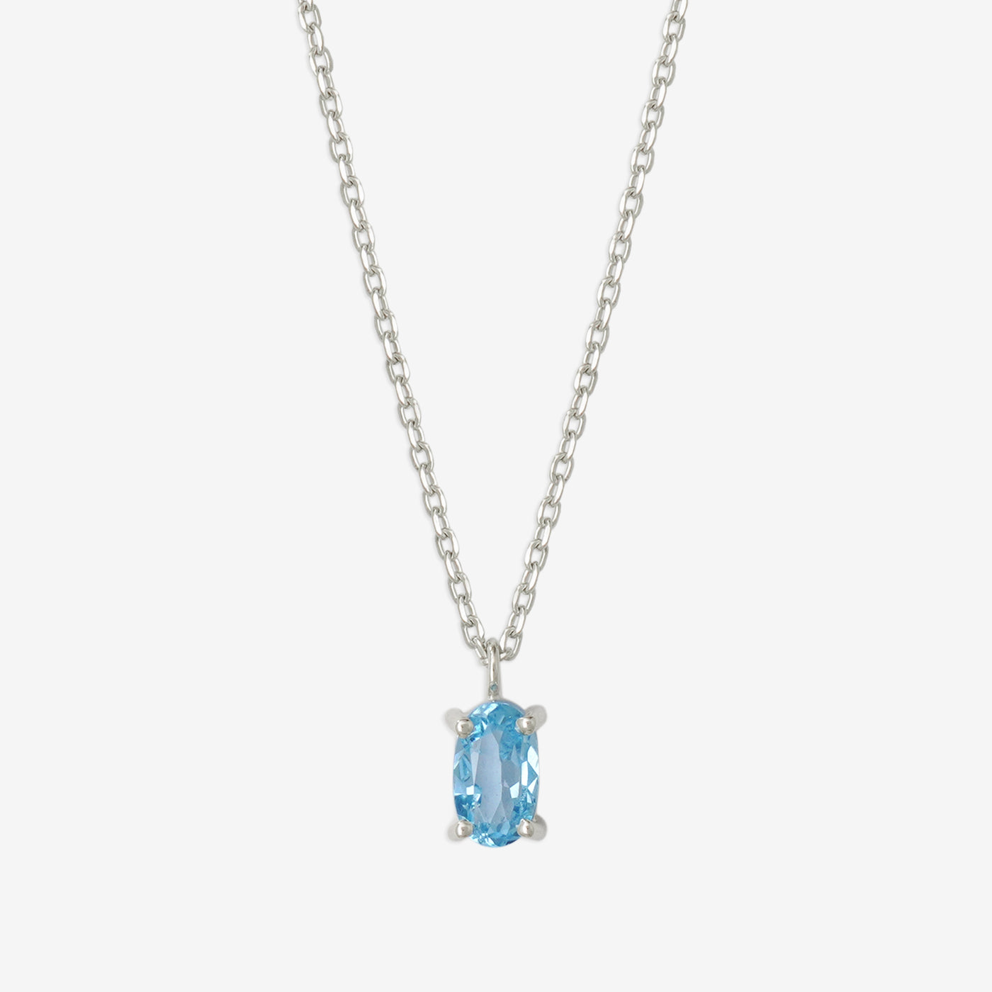 11月誕生石 シルバー ブルートパーズ ネックレス