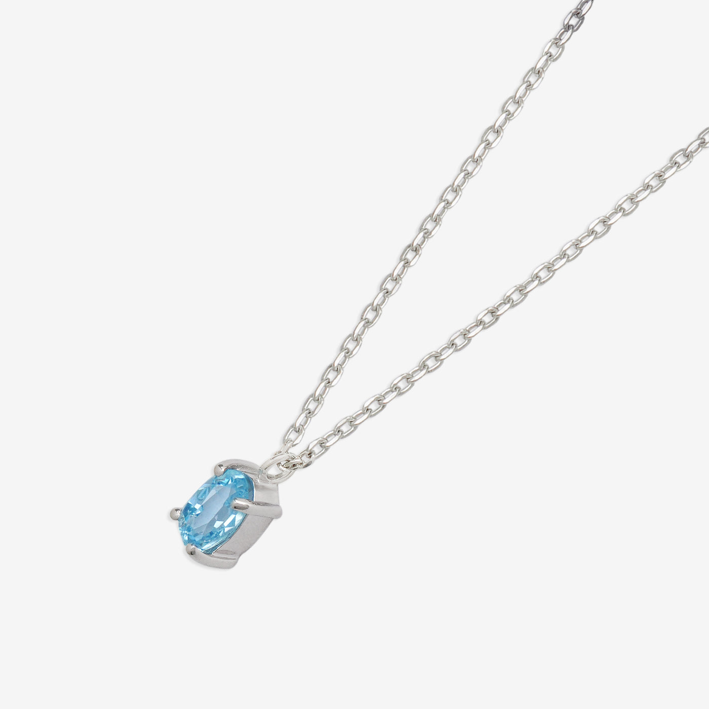 11月誕生石 シルバー ブルートパーズ ネックレス