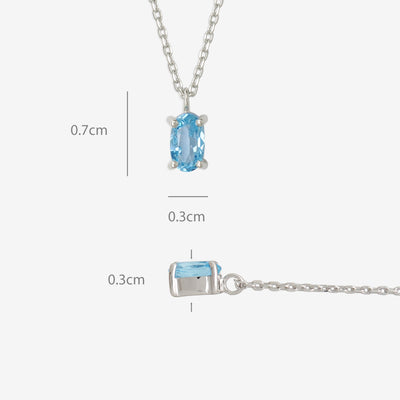 11月誕生石 シルバー ブルートパーズ ネックレス