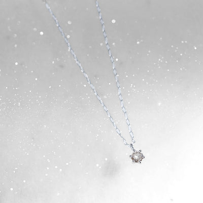 【WEB限定】K18 ホワイトゴールド ダイヤモンド ネックレス（0.06ct）