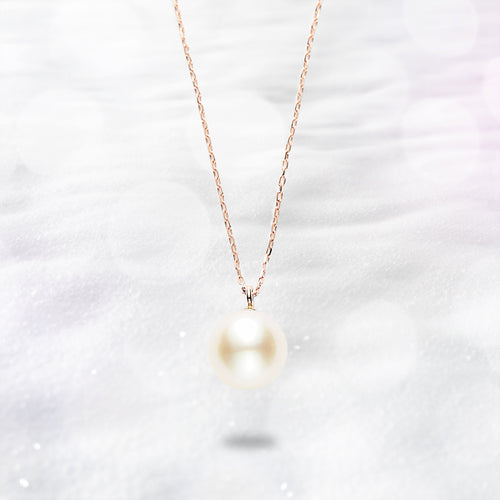 【WEB限定】6月誕生石 K10 ピンクゴールド あこや真珠 ネックレス