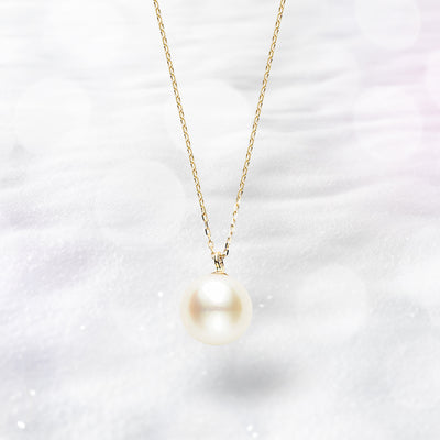 【WEB限定】6月誕生石 K10 イエローゴールド あこや真珠 ネックレス