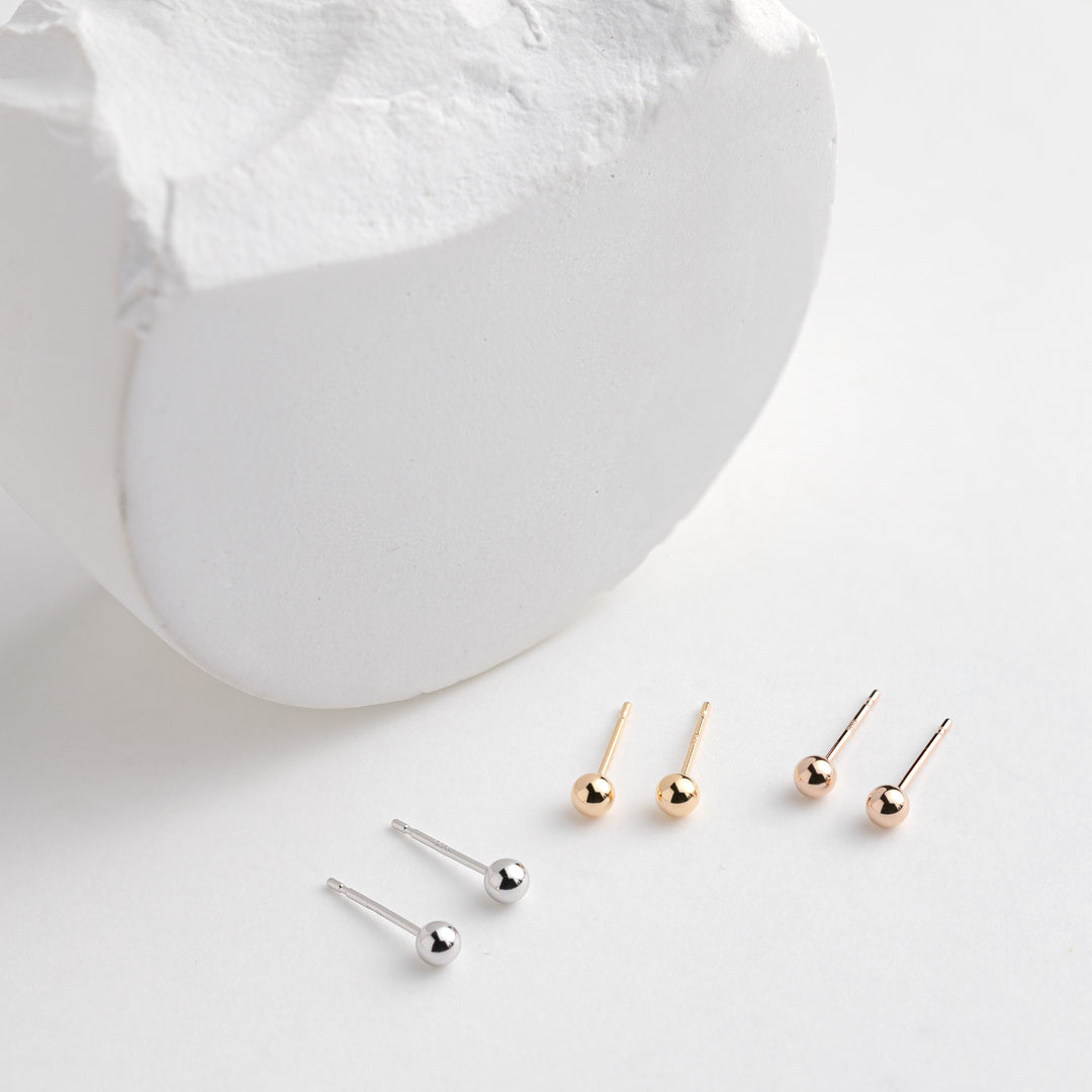 K18 イエローゴールド 丸玉 ピアス（3mm） （7277729382557