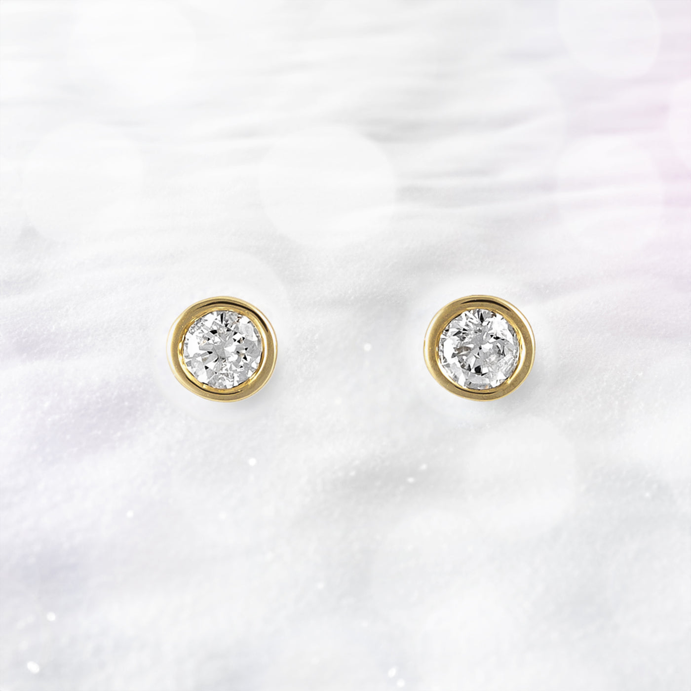 【WEB限定】K18 イエローゴールド ダイヤモンド ピアス（0.12ct）