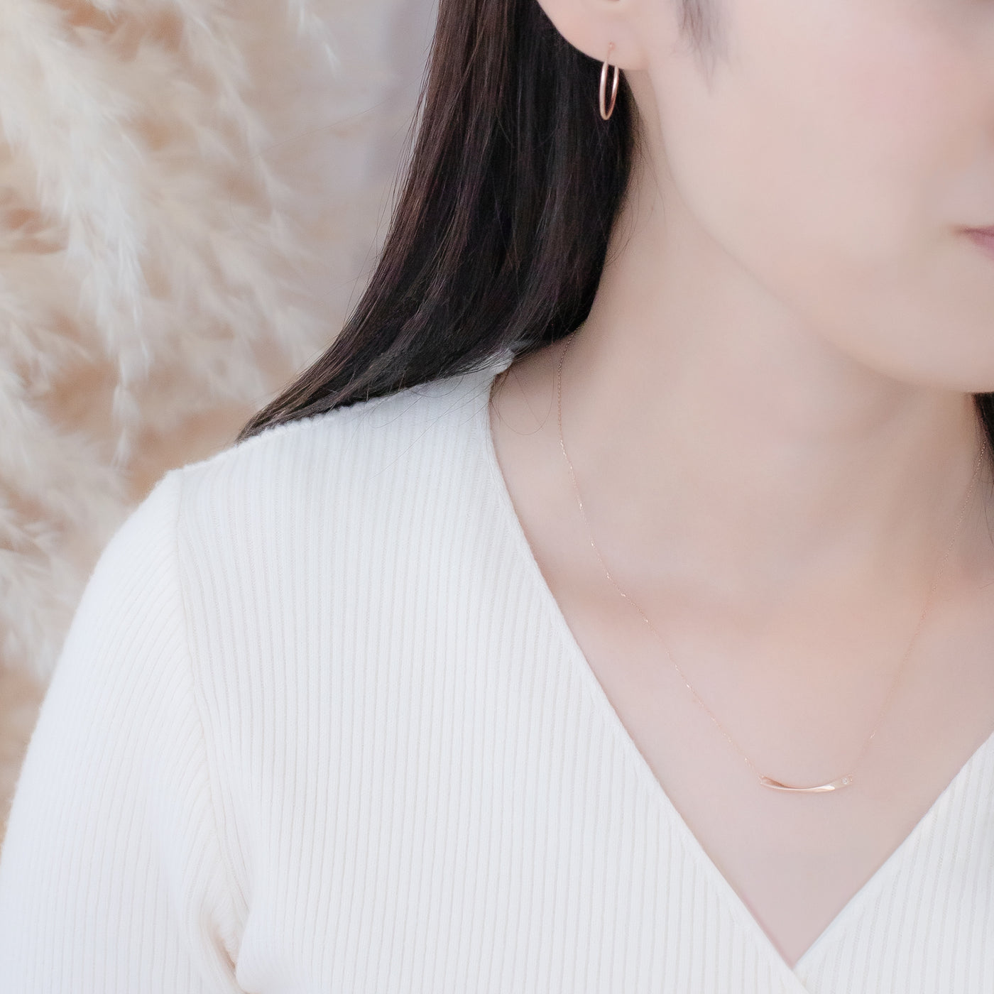 K10 ピンクゴールド フープ ピアス（20mm） （9881822003502
