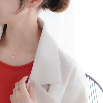 【WEB限定】2月誕生石 K10 ピンクゴールド アメジスト フラワー ピアス