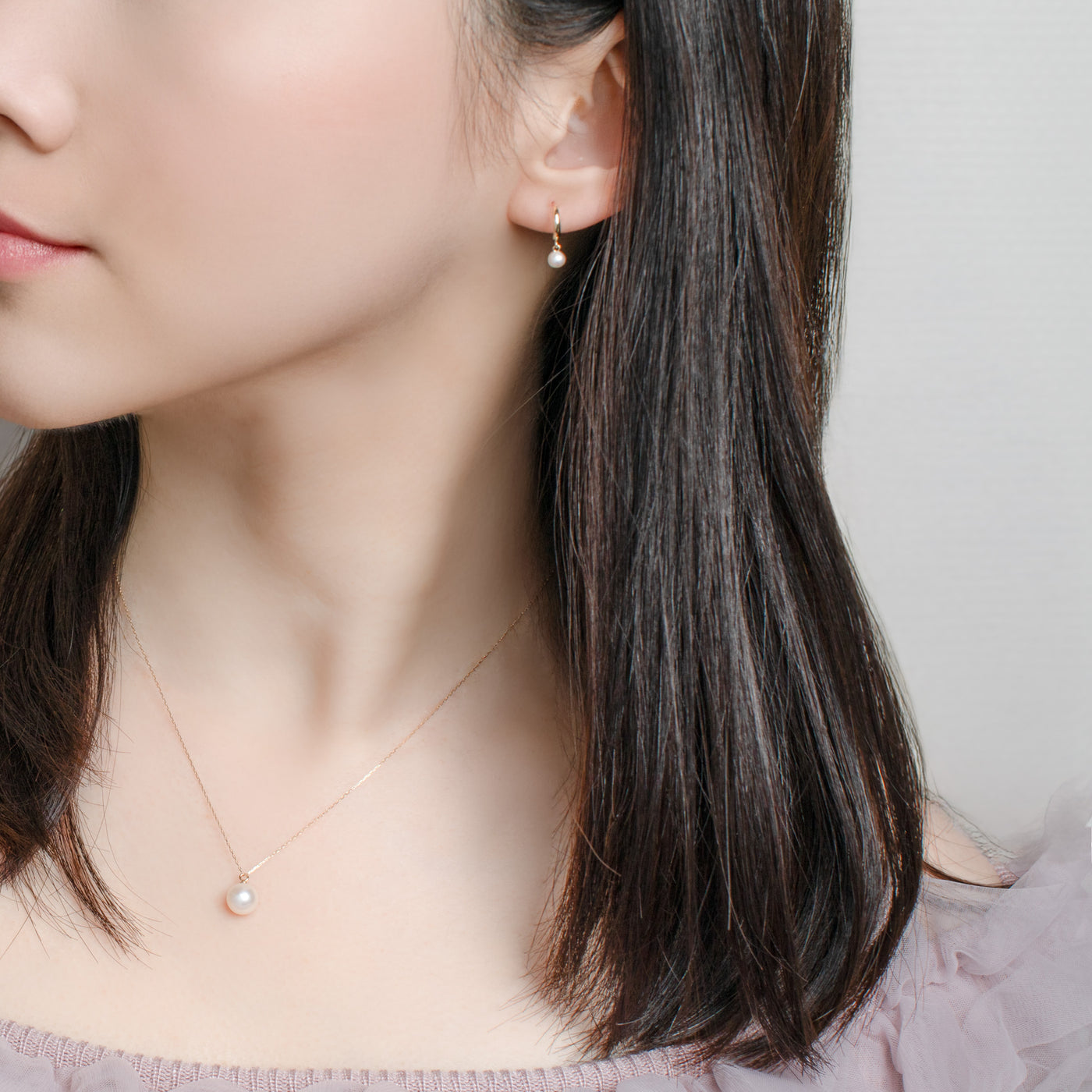 WEB限定】6月誕生石 K10 イエローゴールド あこや真珠 ネックレス 