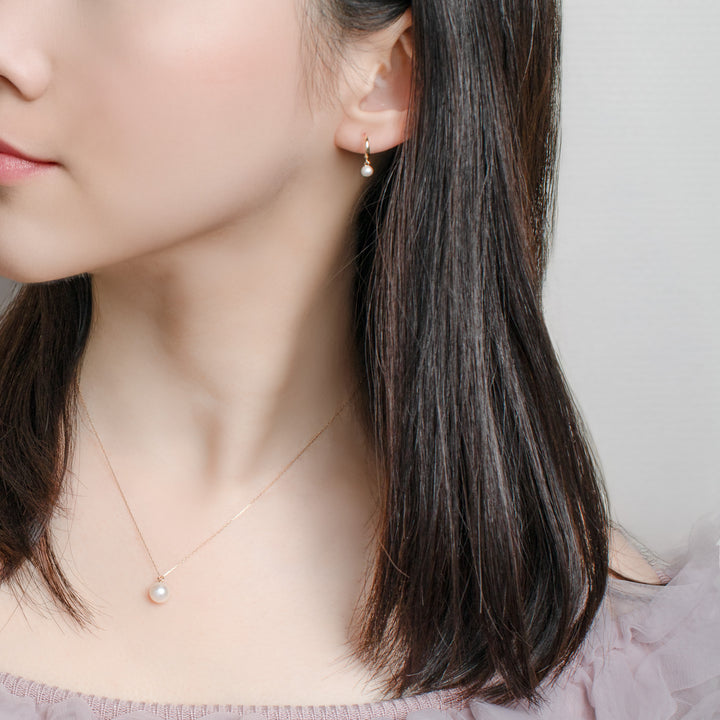 WEB限定】6月誕生石 K10 イエローゴールド あこや真珠 ネックレス