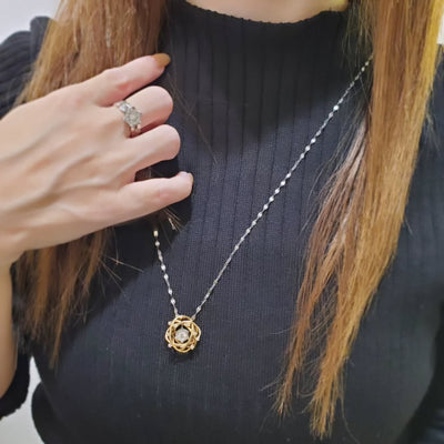 【asta Iris】プラチナ ダイヤモンド ロングネックレス（トータル0.31ct）