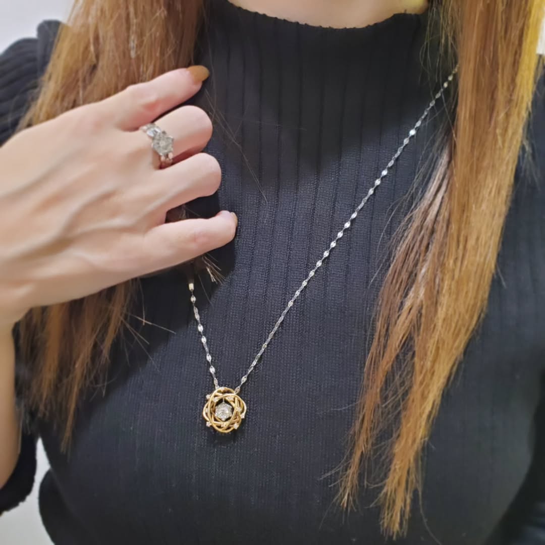 asta Iris】K18 イエローゴールド ダイヤモンド ネックレスチャーム