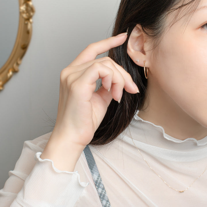 WEB限定】K18 ホワイトゴールド ダイヤモンド ピアス（0.12ct