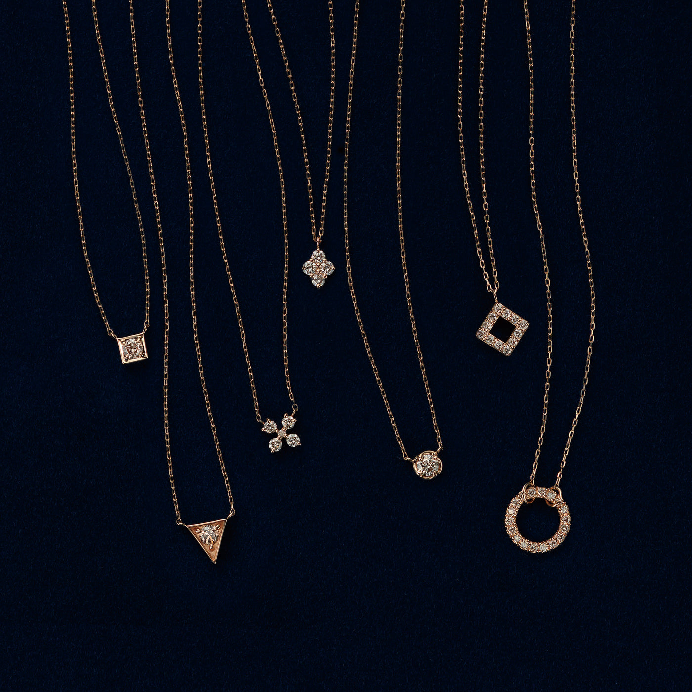 K10 イエローゴールド ダイヤモンド ネックレス