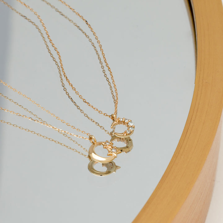 k10 イエローゴールド✖️ダイヤモンドネックレス ジュエリーツツミ K10イエローゴールドダイヤモンドネックレス