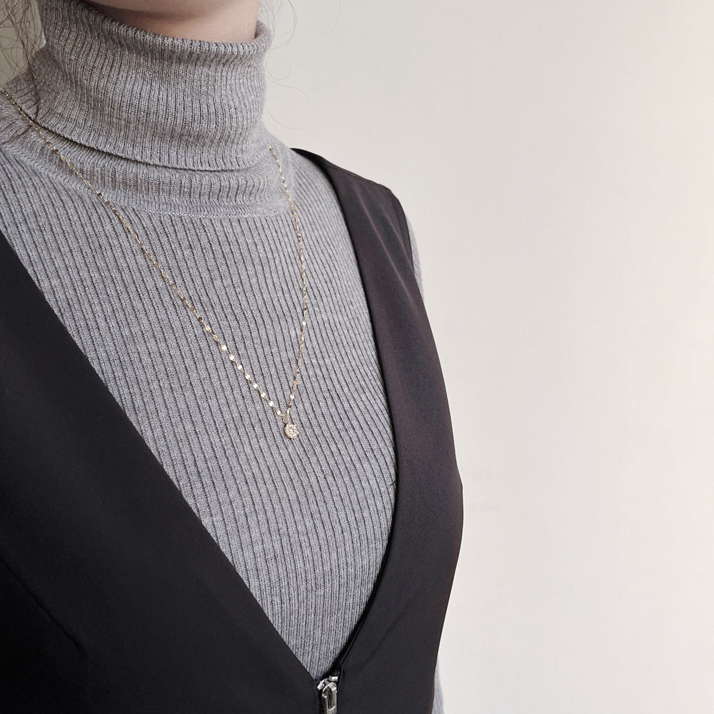 【asta Iris】K18 イエローゴールド ダイヤモンド ロングネックレス