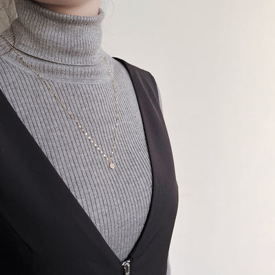 【asta Iris】K18 イエローゴールド ダイヤモンド ロングネックレス