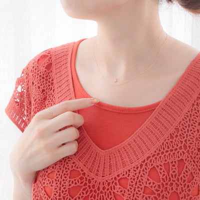 K10 イエローゴールド ダイヤモンド ネックレス