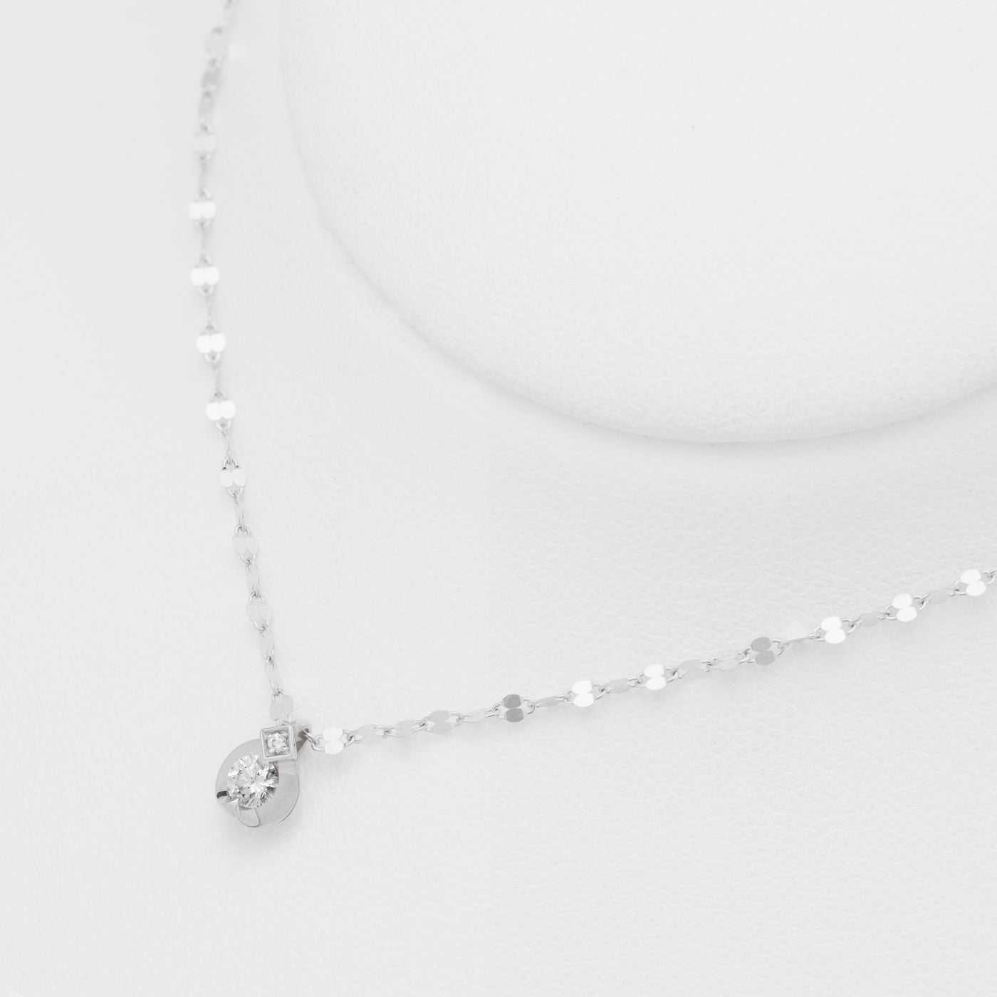 【受注生産】プラチナ ダイヤモンド ネックレス（0.1ct）