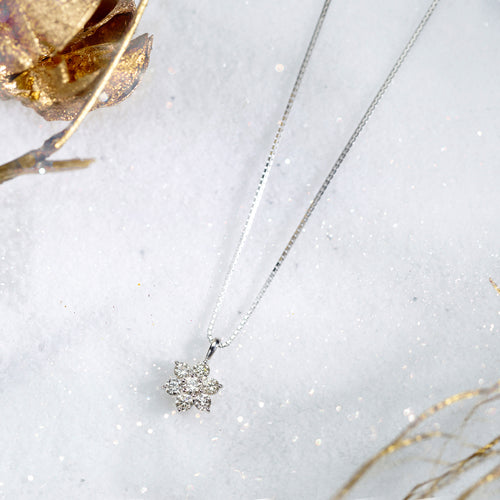 プラチナ ダイヤモンド ネックレス（0.36ct）