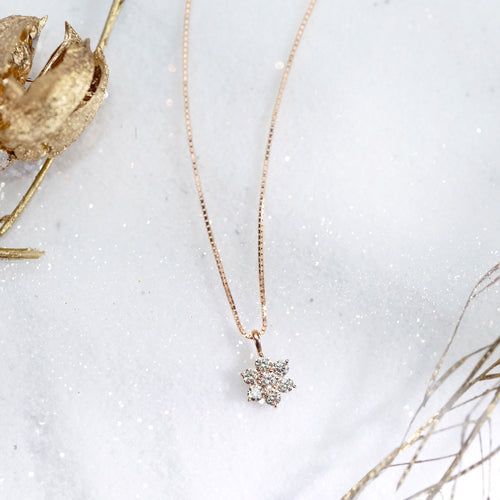 K18 ピンクゴールド ダイヤモンド ネックレス（0.36ct）