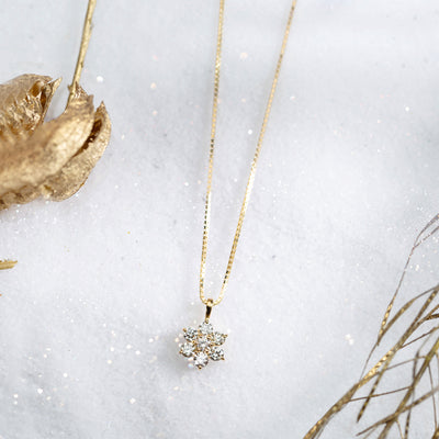 K18 イエローゴールド ダイヤモンド ネックレス（0.36ct）