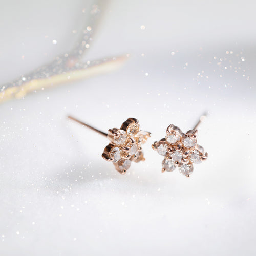 K18 ピンクゴールド ダイヤモンド ピアス（0.3ct）