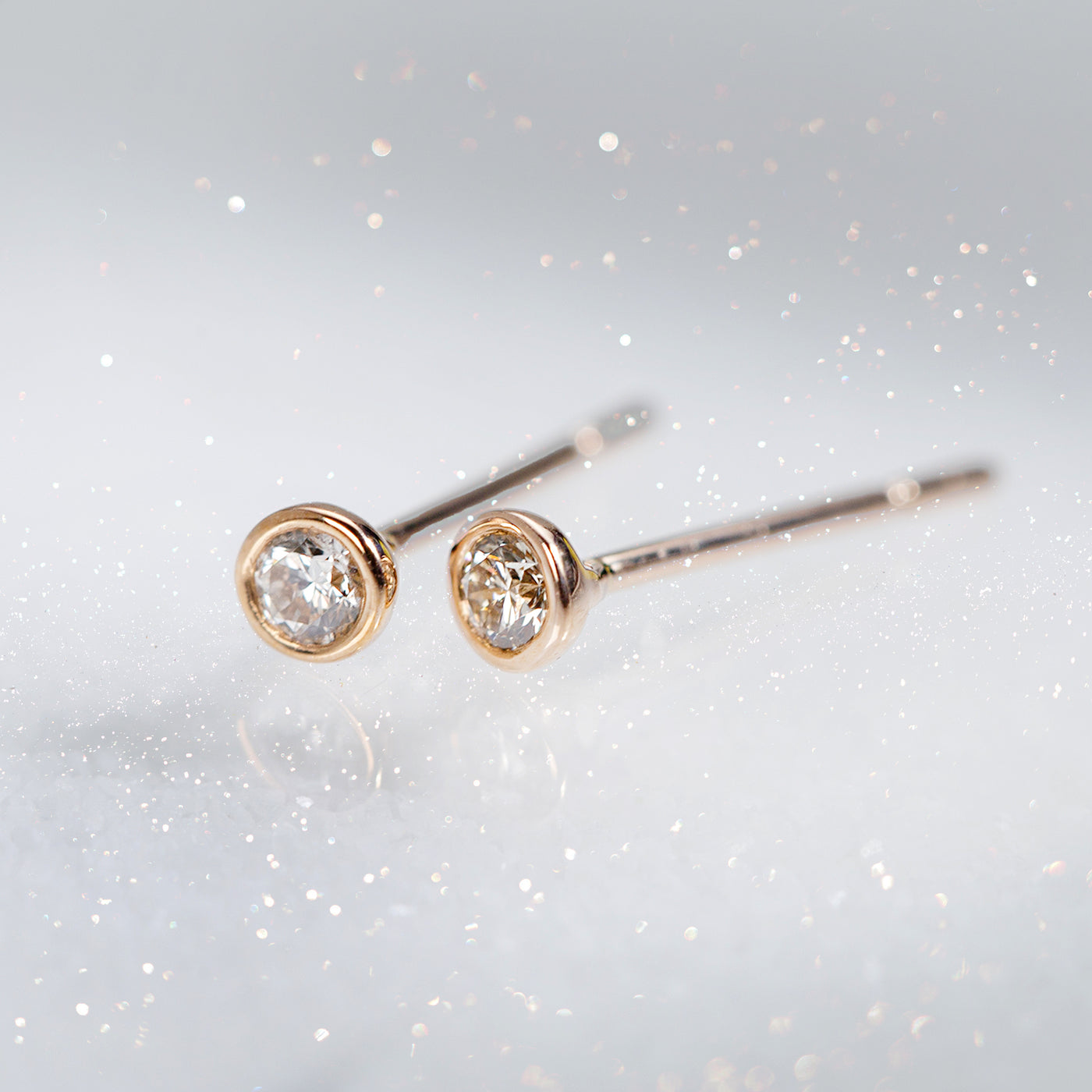 【WEB限定】K18 ピンクゴールド ダイヤモンド ピアス