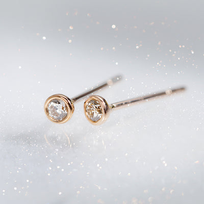 【WEB限定】K18 ピンクゴールド ダイヤモンド ピアス