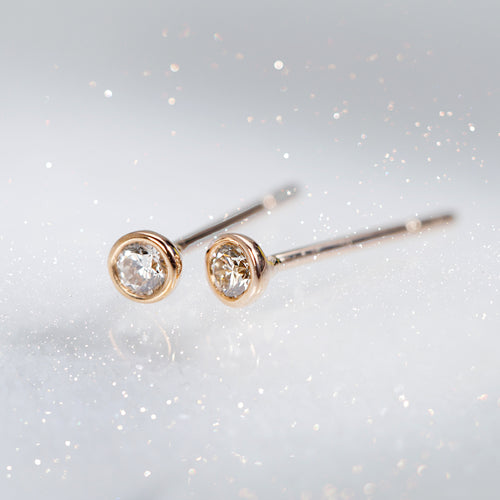 【WEB限定】K18 ピンクゴールド ダイヤモンド ピアス