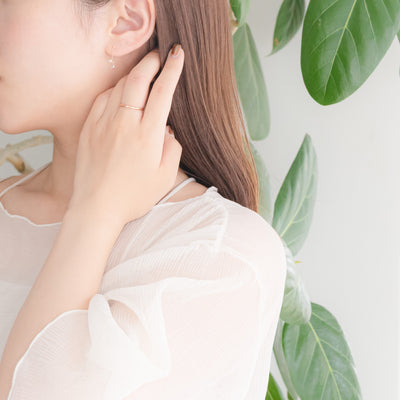 【WEB限定】K10 ピンクゴールド キュービックジルコニア しずく ピアス