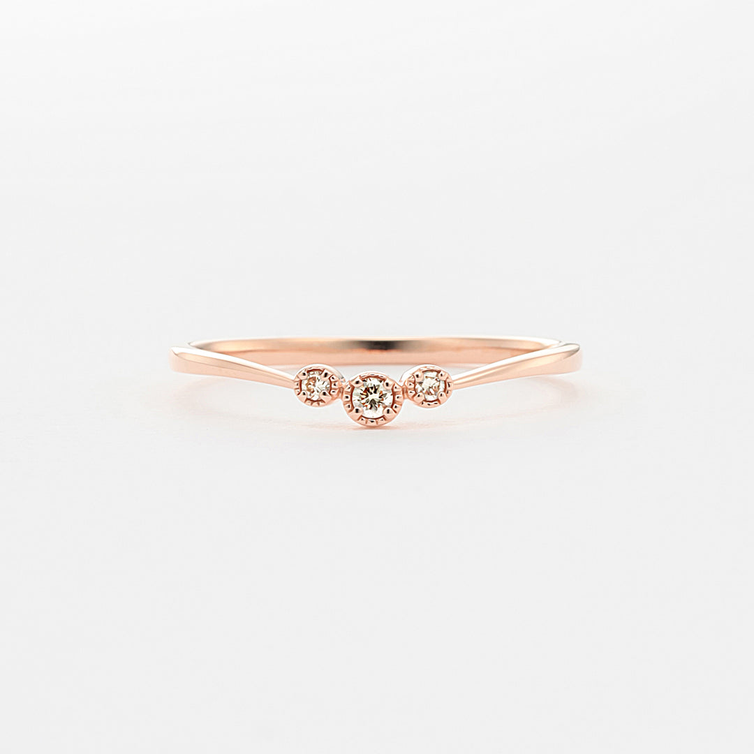 K10 ピンクゴールド ダイヤモンド リング （8179346178350