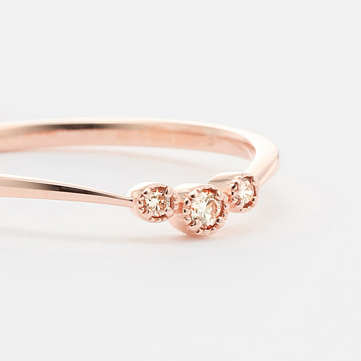 K10 ピンクゴールド ダイヤモンド リング （8179346178350