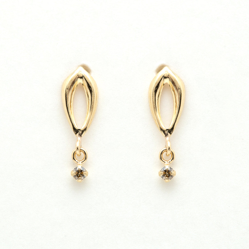 K10 イエローゴールド ダイヤモンド ピアス （8020305477934