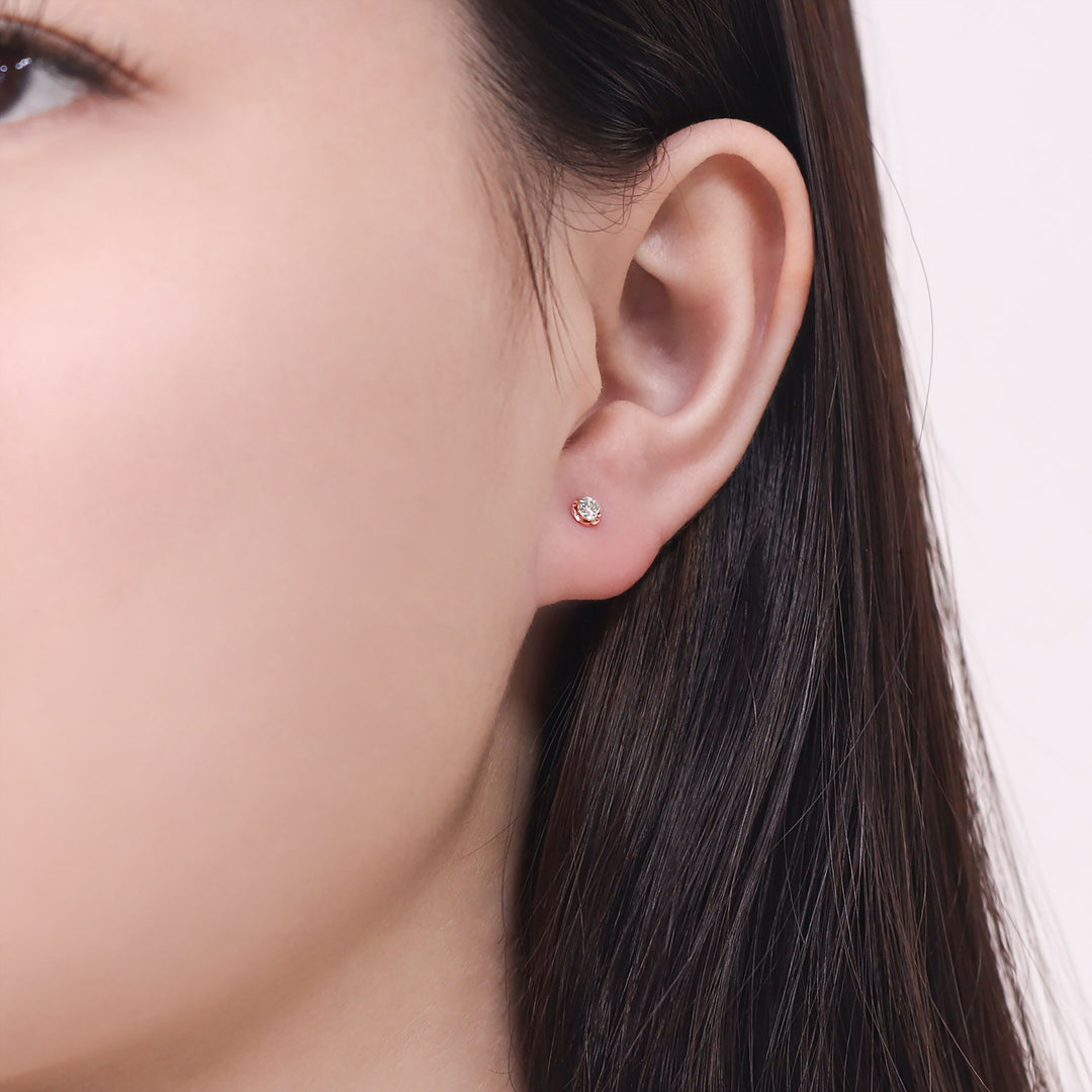 ピアス　No.5339 K10 ピンクゴールド キュービックジルコニア ピアス （8955349139758