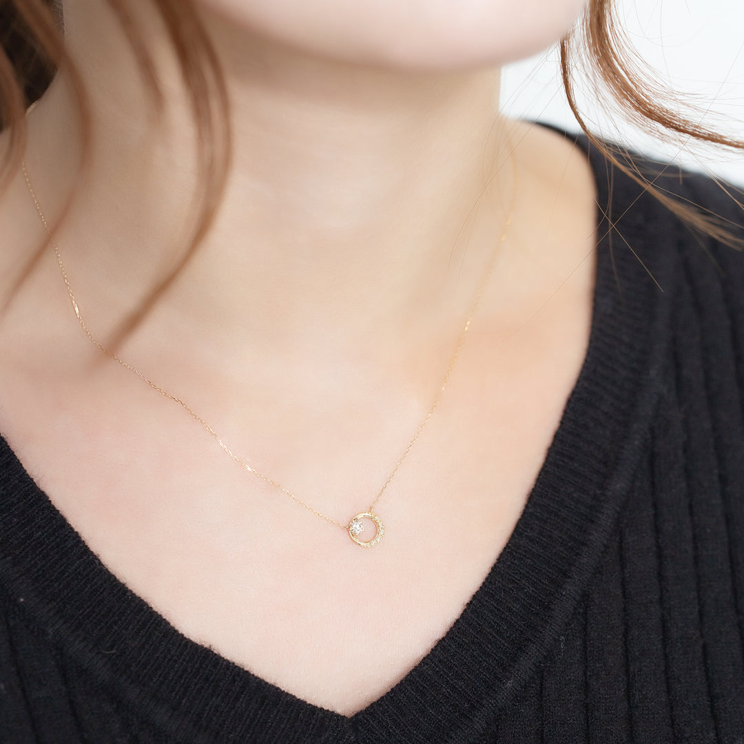 K10 イエローゴールド ダイヤモンド ネックレス （8065031799086